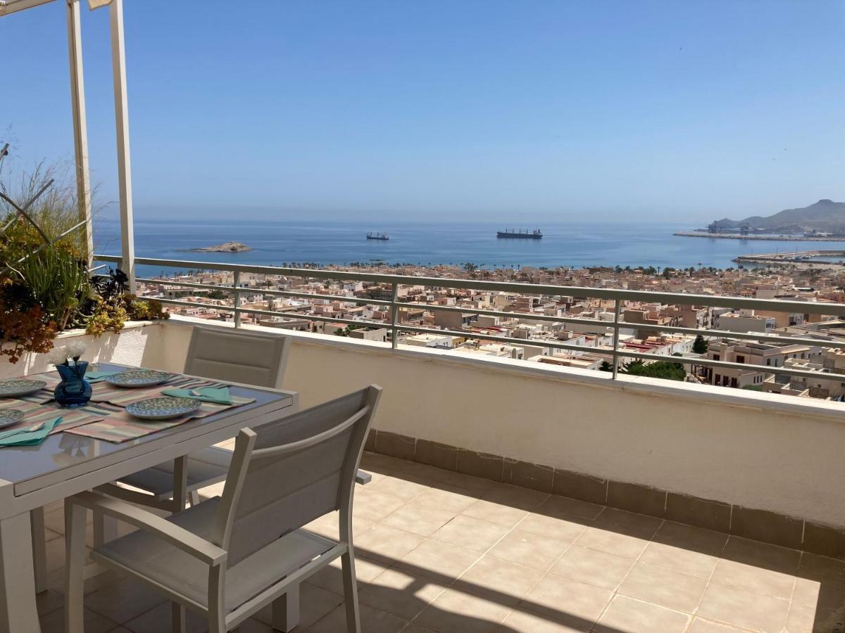 Atico Con Espectaculares Vistas Al Mar Apartment Carboneras Bagian luar foto